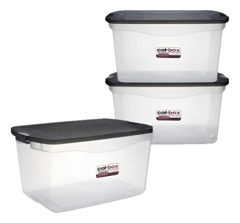 Caja Plástica Megacol X 68 Lts X 3 Unidades Colombraro