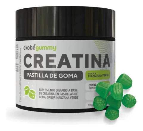 Gomitas Creatina Monohidrato Pura Sabor Manzana Verde