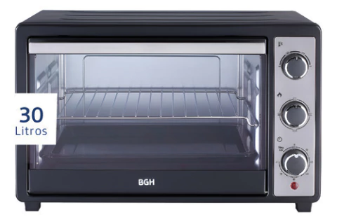 Horno Eléctrico Bgh Bhe30m23n 30 Litros Grill Color Negro
