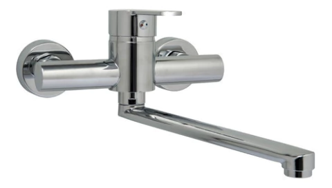 Grifería Monocomando Cocina Pared Cromada Denver Mozart