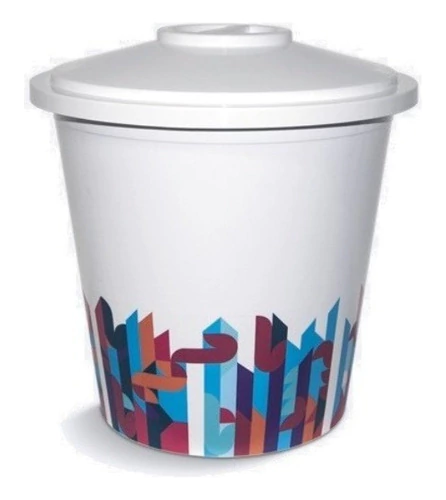 Tacho De Residuos Colombraro 9 Litros Con Tapa Decorado