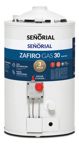 Termotanque Multigas Señorial Zafiro Tsz-30 30 Litros