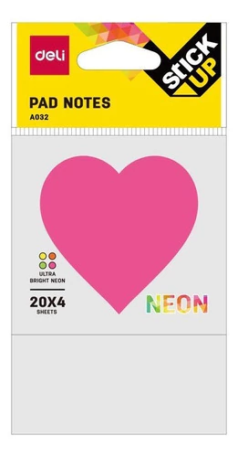 Notas Adhesivas Escolares Neón Formas Deli Stick Up