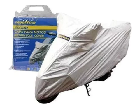 Funda Cubre Motos Impermeables Silver Good Year Talle Large