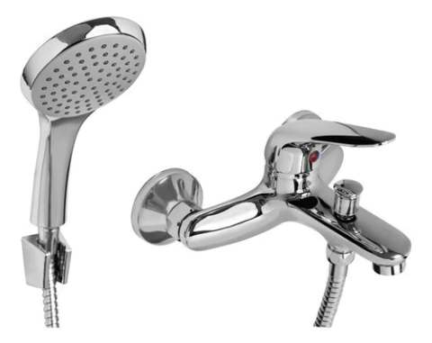 Ducha Monocomando Manhattan Con Transferencia Cromada Mozart