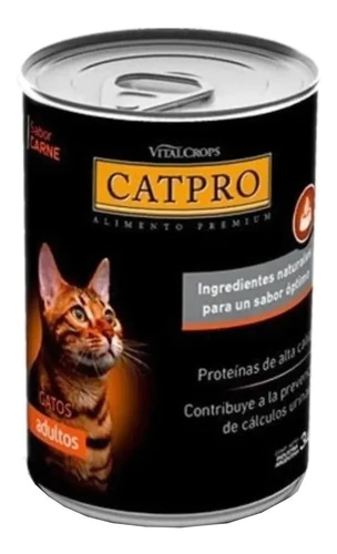 Alimento Catpro Para Gato Adulto Sabor Carne En Lata 340 g