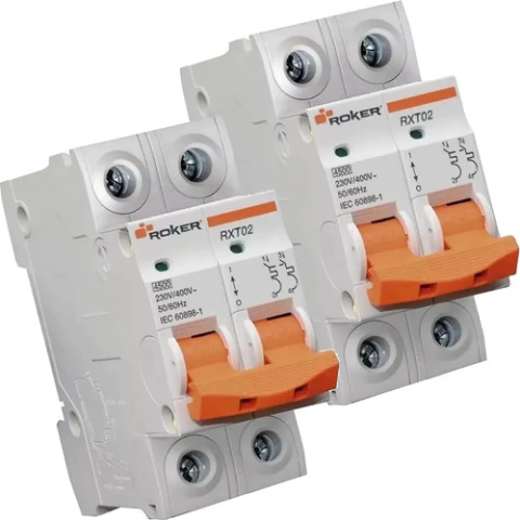 Pack X 2 Llave Termica Roker Bipolar 2x20a