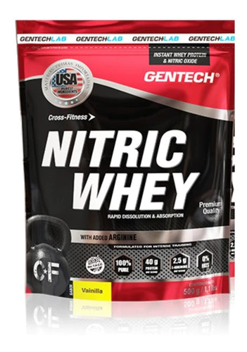 Gentech Nitric Whey X 500g Proteína Con Arginina - Sin Tacc