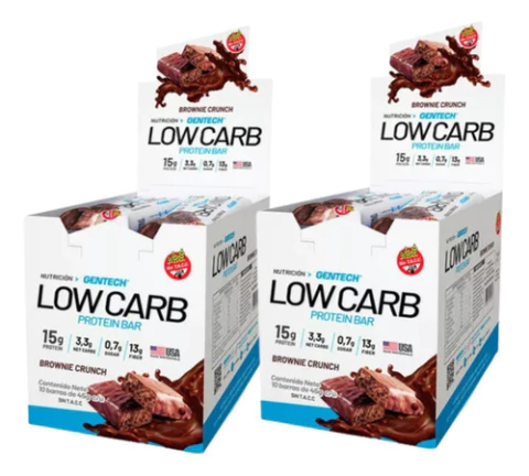 Combo Gentech Low Carb Protein Bar Sintacc Caja X2