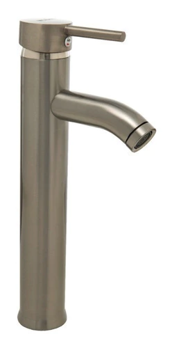 Grifería Monocomando Lavatorio Alta Plateada