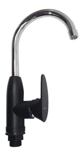 Grifería Monocomando Cocina Mesada Abs Doha Negra Mozart