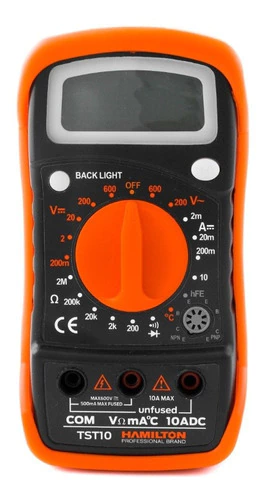 Tester Multimetro Digital Profesional Con Luz Hamilton Tst10