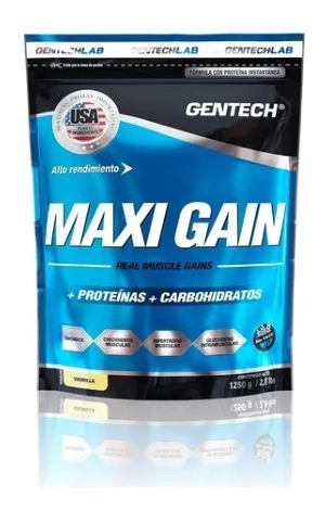 Ganador Muscular Maxi Gain Gentech 1250g Sin Tacc