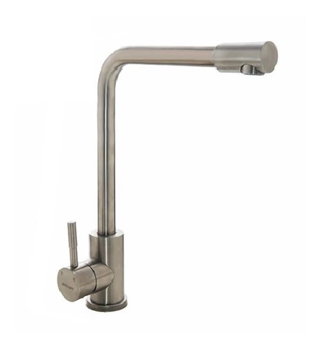 Monocomando Cocina Mesada Pico L Acero Premium