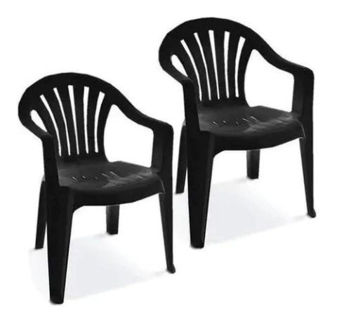 Silla Plastica Linea Verona Grande X2 Unidades Colombraro