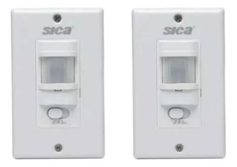Pack X2 Detector Sensor Movimiento Embutir 5x10 Sica 374150