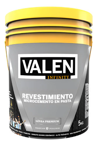 Microcemento En Pasta Valen Listo Para Usar 5kg - Gris - Gris