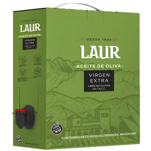 Aceite De Oliva Laur Extra Virgen Clásico Bag In Box 5l