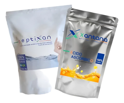Combo Xantana Colágeno Hidrolizado X1 Kg + Vitamina C X500gr