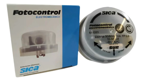 Fotocontrol Electromecánica 10a Sica P/todo Tipo De Lamparas