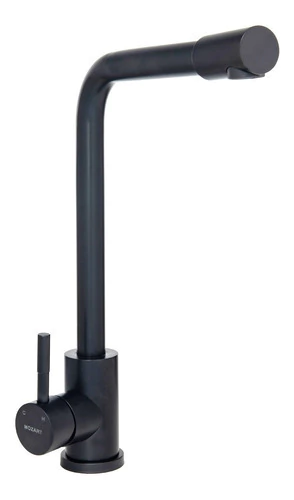 Monocomando Cocina Mesada Tokio Pico L Negra Premium Mozart