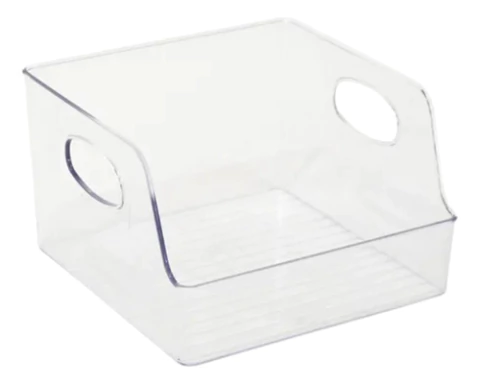 Organizador Cristal Alto C/manijas Art 8574 Colombraro Transparente