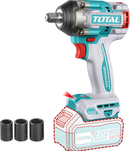 Llave De Impacto Total Inalambrica Bl 500nm 20v Tiwli20501