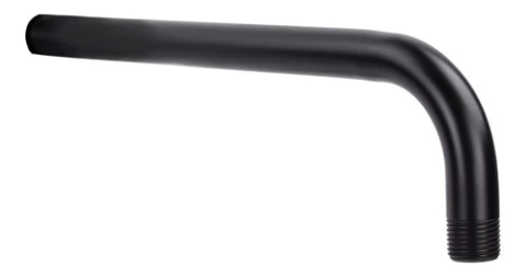 Brazo De Ducha Lluvia Acero Inoxidable Negro 23 Cm Mozart