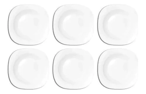 Plato Playo Nadir Duralex Plaza Vidrio Templado 5546 X 6 Uni