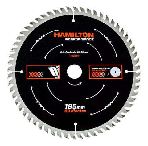 Hoja Disco Sierra Circular 185mm 24d Profesional Hamilton