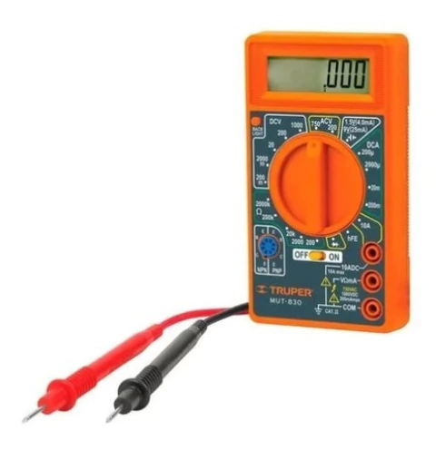 Tester Digital Multímetro Voltimetro Amperimetro Truper