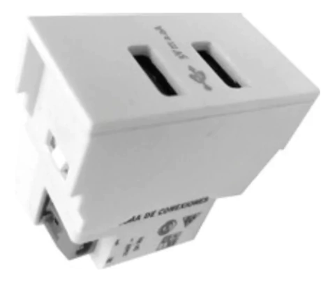 Modulo Cargador Usb Doble Toma Celular Pared Richi Quantum