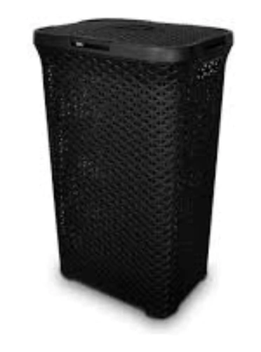 Canasto/cesto Ratán Alto C/tapa Para Ropa Sucia Colombraro