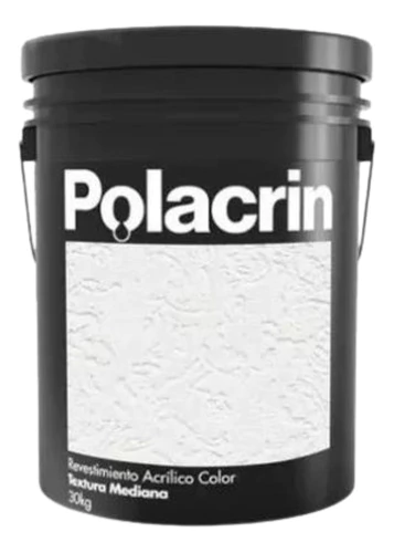 Revestimiento Textura Media Acrilico Blanco 5kg Polacrin