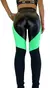 Legging Vikingo Lima en negro y verde lima, vista trasera.