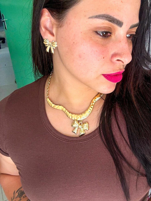 CONJUNTO Colar ARO DOUR LAÇO