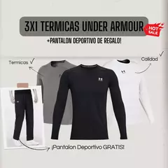 3X1 TERMICAS UNDER ARMOUR + PANTALON DEPORTIVO DE REGALO