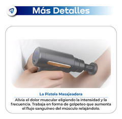 Masajeador Electrico Corporal Pro USB Pistola Masajeadora Massage gun Bateria Recargable Cabezales intercambiables en internet