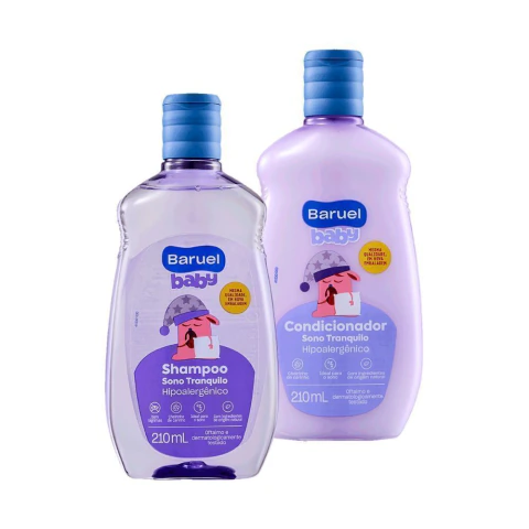 Kit Shampoo e Condicionador Baruel Baby Sono Tranquilo 210ML