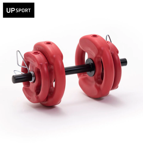 Equipo mini de 7 Kgs - mancuerna c/topes, 2 discos de 1kg y 2 de 2½ kg - comprar online