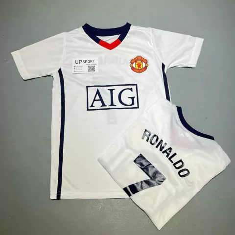 Camiseta Manchester United blanca niño Cristiano Ronaldo AIG