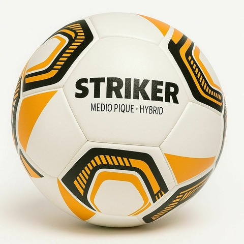 Pelota futbol N4 medio pique naranja y blanco - comprar online