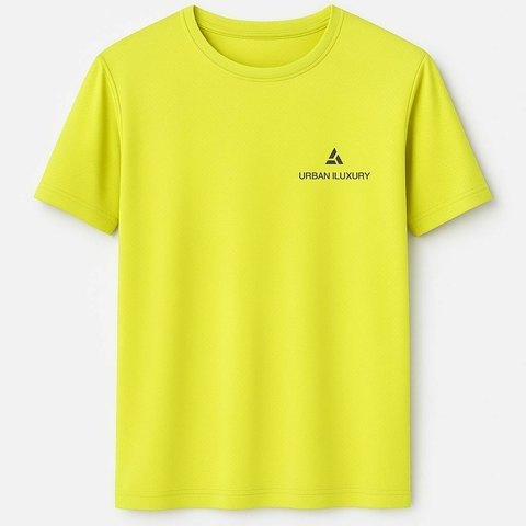 Remera deportiva Urban Luxury amarillo fluor dry - comprar online