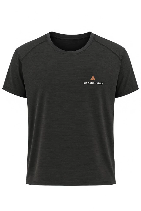 Remera deportiva Urban Luxury gris jaspeada elastizada - comprar online