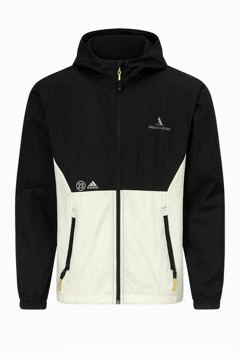 Rompeviento Deportivo Urban Luxury bicolor negro y blanco Dry fresh - comprar online