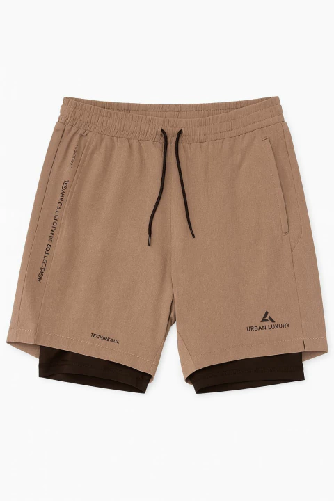 Short Urban Luxury gris con calza negra tetra - comprar online