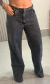 Calça Wide Leg Grafite Preta - DY’S STORE