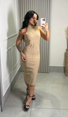 Vestido Bandagem Luxo Nude - comprar online