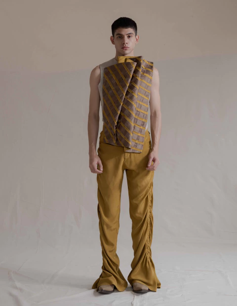 QUIMERA: Ochre Silk Pants - buy online