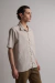 Chela Pocket: Khaki Melange Linen Shirt - buy online